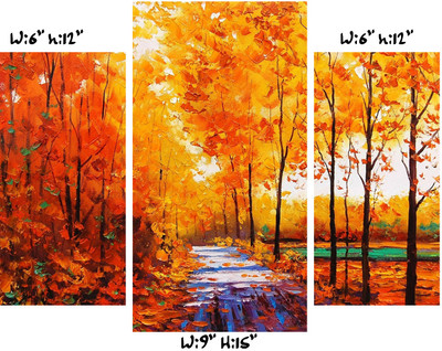 14% OFF on Wonder Images Multi Panel Scenary with Back Framing Canvas Art