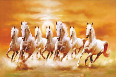 15% OFF on Colormart Wall Seven Horses Canvas Art