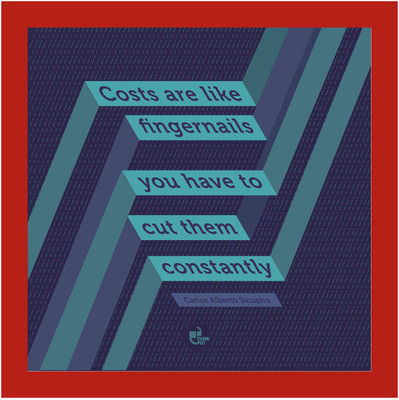 25% OFF on Costs are like finger nails - Carlos Alberto Sicupira Orange Square Frame Photographic Paper