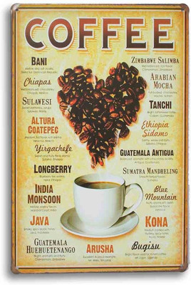 62% OFF on Coffee Cafe Metal Plate Fine Art Print