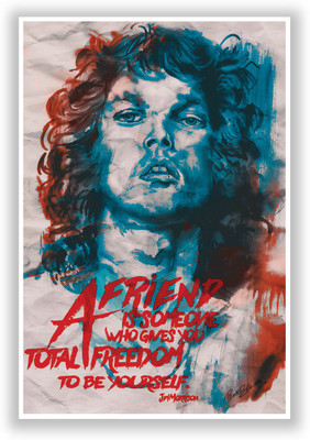 37% OFF on Jim Morrison A Friend is Someone Quote The Doors Music Legends and Bands Paper Print