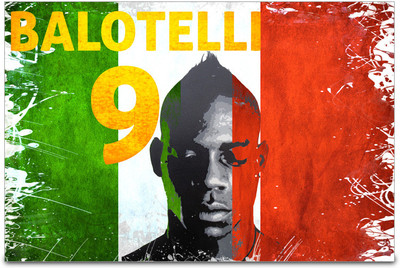 53% OFF on Shopmantra Balotelli Italy Football Poster Paper Print
