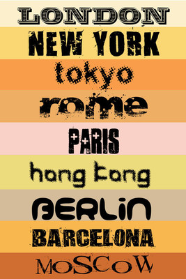 37% OFF on City Names 4 Paper Print