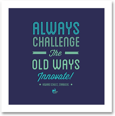 5% OFF on Always challenge - Howard Schultz, Starbucks White Square Frame Photographic Paper