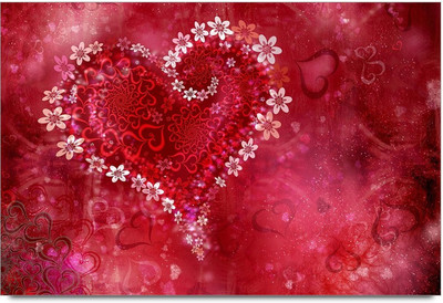 34% OFF on Amy Flower Pink Heart Love Paper Print 34% OFF on Amy Flower Pink Heart Love Paper Print