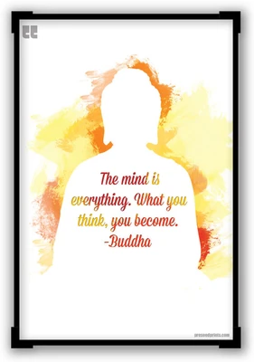 30% OFF on Preseed Prints The mind is everything by Buddha Motivational Quote Startup Matte Laminated Framed Poster Paper Print