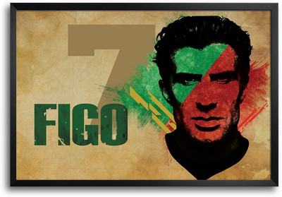 46% OFF on Shopmantra Figo Portugal Football Laminated Frame Poster Paper Print