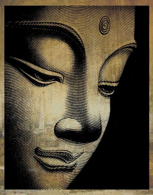 40% OFF on Buddha Sculpture Face Paper Print