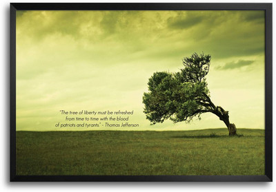 46% OFF on ShopMantra Tree of Liberty Quote Laminated Frame Poster Paper Print
