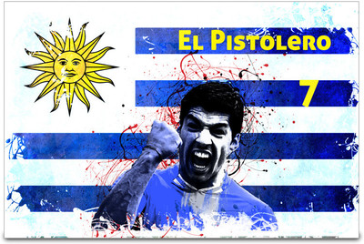 53% OFF on ShopMantra Luis Su?rez Uruguay Football Poster Paper Print