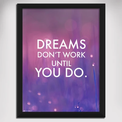 Dreams don't work Canvas Art