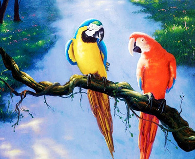 77% OFF on Mesleep Parrot Canvas Painting Without Frame. Canvas Art