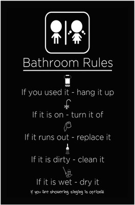73% OFF on Artmagik Bathroom Rules Fine Art Print 73% OFF on Artmagik Bathroom Rules Fine Art Print
