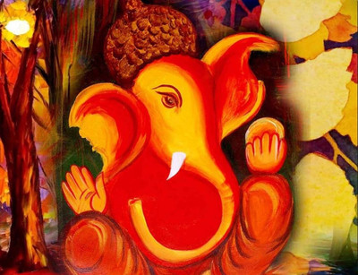 79% OFF on Painting Without Frame - Spl Ganesha Canvas Art