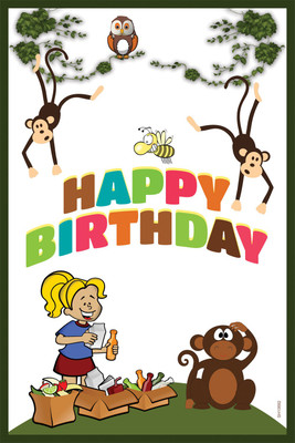 16% OFF on Shopisky Happy Birthday With Monkey Paper Print 16% OFF on Shopisky Happy Birthday With Monkey Paper Print