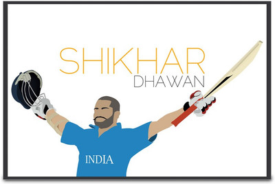 64% OFF on ShopMantra Shikhar Dhawan Minimal Paper Print