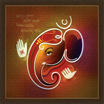 16% OFF on Lord Ganesha Art Photo Frame by Returnfavors Canvas Art