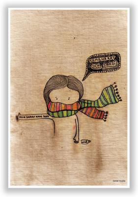 50% OFF on Kambakht Yeh Sardi Funny Quirky Illustration Funny Paper Print 50% OFF on Kambakht Yeh Sardi Funny Quirky Illustration Funny Paper Print