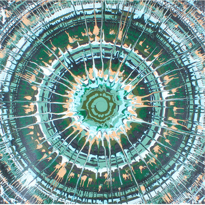 12% OFF on Green Theme Small Abstract Canvas Art