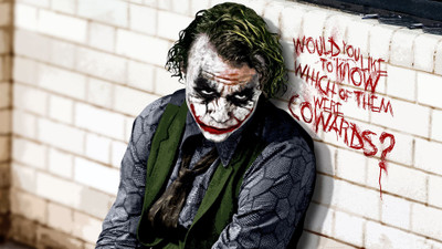 66% OFF on Urbanhomz Joker Cowards Poster Paper Print