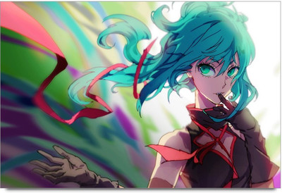 34% OFF on Amy Animated Green Eye Girl Paper Print 34% OFF on Amy Animated Green Eye Girl Paper Print