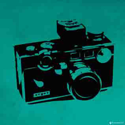 Vintage Camera - Blue Paper Print Vintage Camera - Blue Paper Print