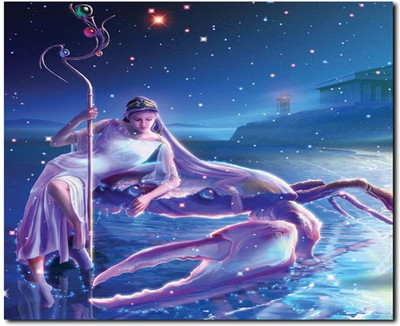 69% OFF on Stybuzz Cancer Horoscope Frameless Canvas Art