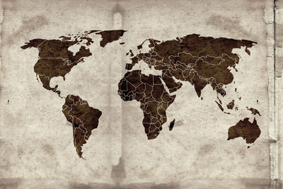 75% OFF on Vintage World Map Paper Print 75% OFF on Vintage World Map Paper Print