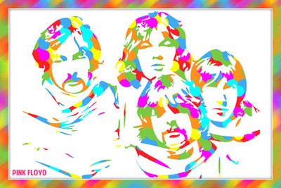 35% OFF on Pink Floyd Color Outline Paper Print