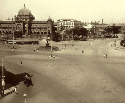 Prince Of Wales Museum And Wellington Fountain-Bombay-C Early 1920s Photographic Paper