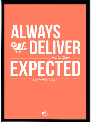 Always Deliver More Than Expected - Larry Page, Google Framed Photographic Paper Always Deliver More Than Expected - Larry Page, Google Framed Photographic Paper