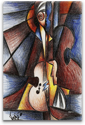 43% OFF on Cello Cubism Painting Canvas Art