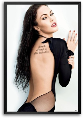 53% OFF on Megan Fox Tattoo Fp00004674 Framed Photographic Paper