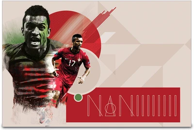53% OFF on ShopMantra Luis Nani Portugal Football Poster Paper Print