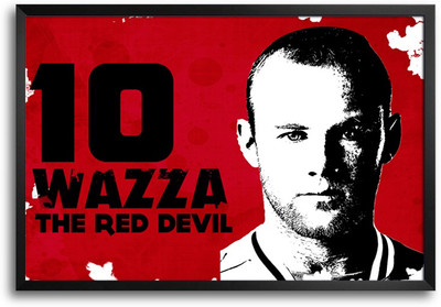 46% OFF on Shopmantra Wayne Rooney Wazza Laminated Frame Poster Paper Print