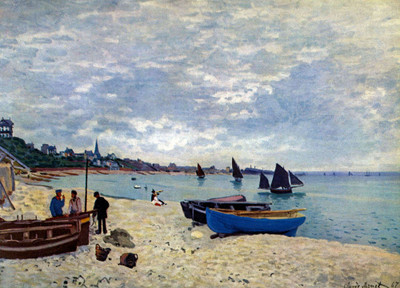 8% OFF on The Beach at Sainte Adresse #2 by Monet Canvas Art
