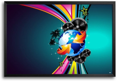 74% OFF on Music Around Globe Fp00004303 Framed Photographic Paper