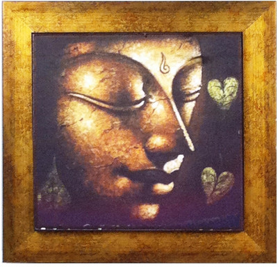 22% OFF on Lord buddha facing east mounted on a fibre frame Fine Art Print
