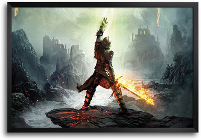 46% OFF on Rise of the Dragon Age Laminated Framed Paper Print