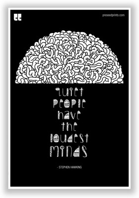 50% OFF on PosterGuy Preseed Print Quiet People Have The Loudest Mind Motivational Poster Paper Print