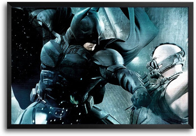 46% OFF on ShopMantra Bane and Batman Fight Laminated Frame Poster Paper Print