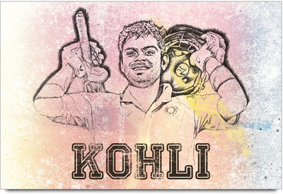 53% OFF on Virat Kohli best Player Laminated Poster Paper Print
