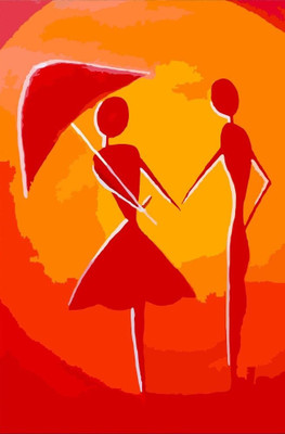 80% OFF on Holicshop Couple Painting Without Frame Canvas Art