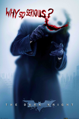 55% OFF on The Dark Knight Rises Joker Why So Serious Maxi Poster Paper Print