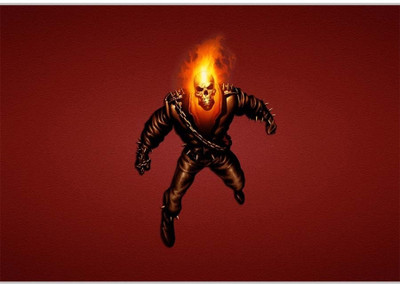 37% OFF on Ghost Rider Red Poster (18 x 12 Inches) by Shopkeeda Paper Print
