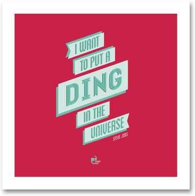 5% OFF on I want to put a ding - Steve Jobs, Apple White Square Frame Photographic Paper