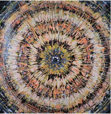 9% OFF on Orange Theme Large Stretched Abstract Canvas Art