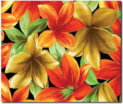 69% OFF on Stybuzz Floral Red And Yellow Abstract Painting Frameless Canvas Art