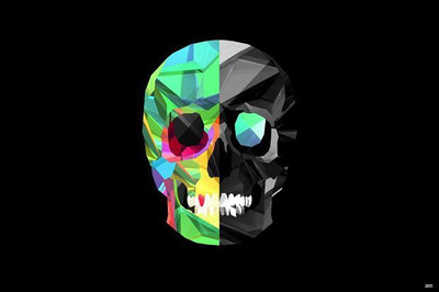 64% OFF on Abstract Skull Art Photographic Paper