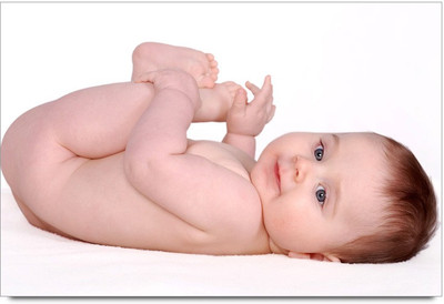 53% OFF on Baby Playing with His Toes Laminated Poster Paper Print